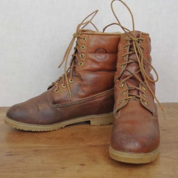 Vintage Maine USA Made Insulated Leather Boots Mens\' Size 7.5
